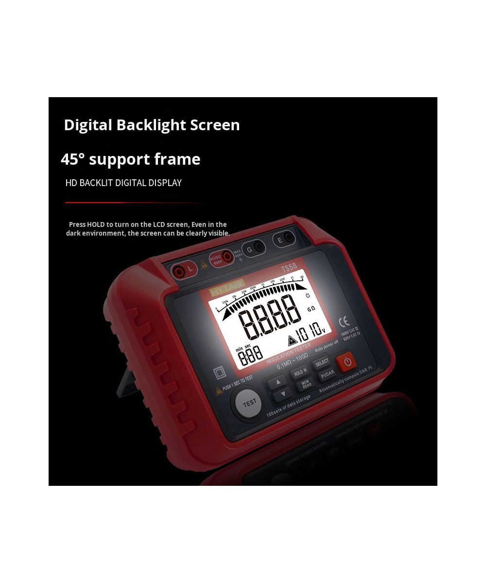 Medidor de resistencia de aislamientos de equipos Hytais TS68