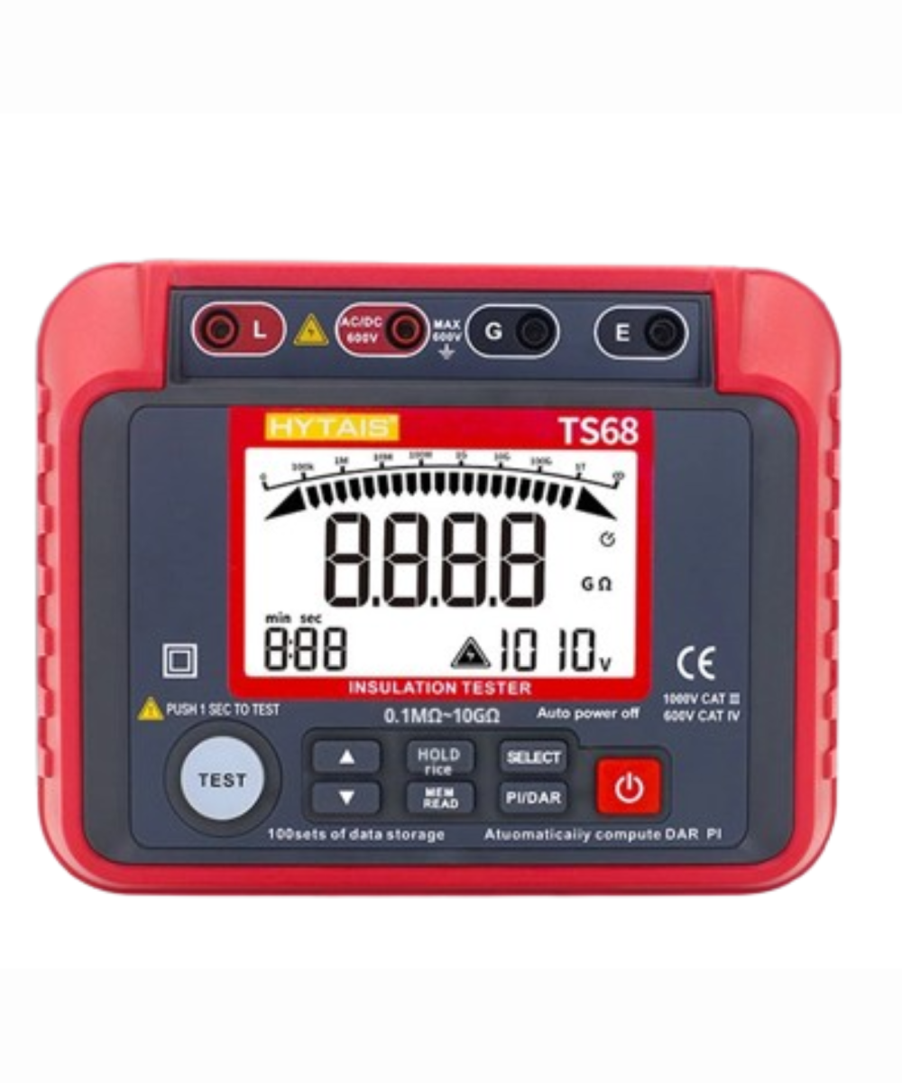 Medidor de resistencia de aislamientos de equipos Hytais TS68