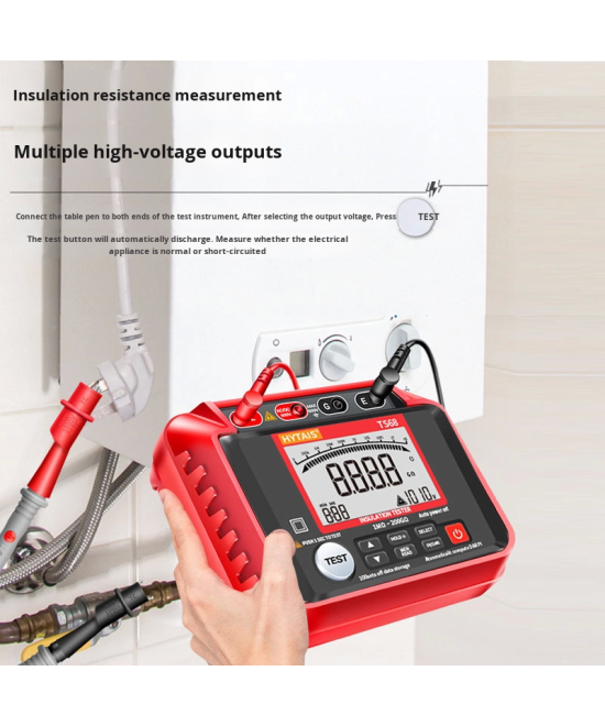 Medidor de resistencia de aislamientos de equipos Hytais TS68