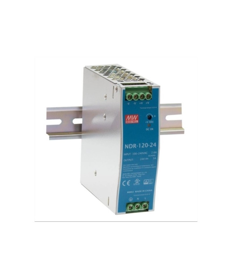 Fuente de Energia Meanwell para Riel DIN 24V 5A 120W