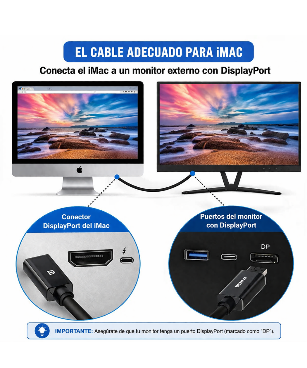 Cable Benfei USB-C DisplayPort 8K