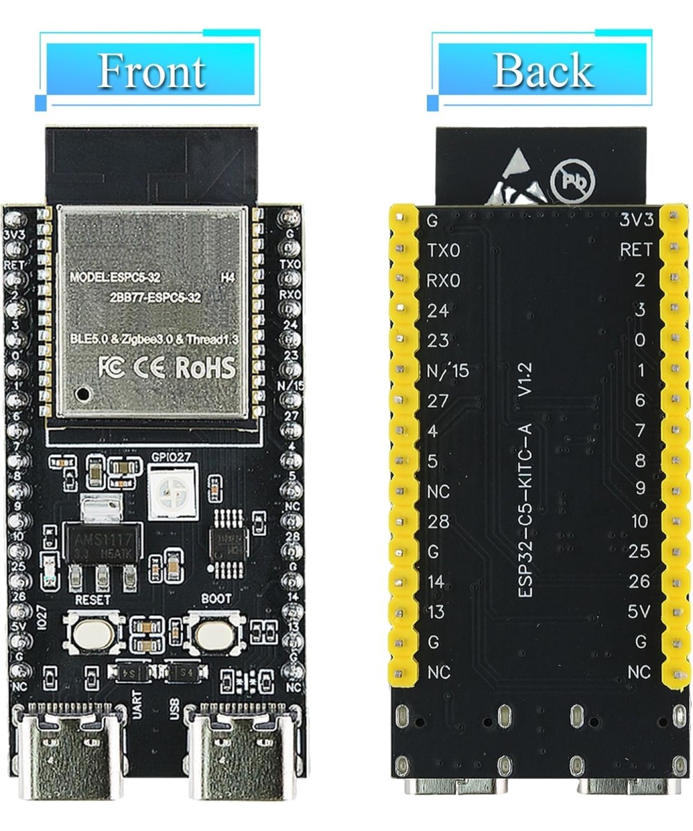 Tarjeta de Desarrollo ESP32-C5 Dual-Band Wi-Fi 6 & Bluetooth 5