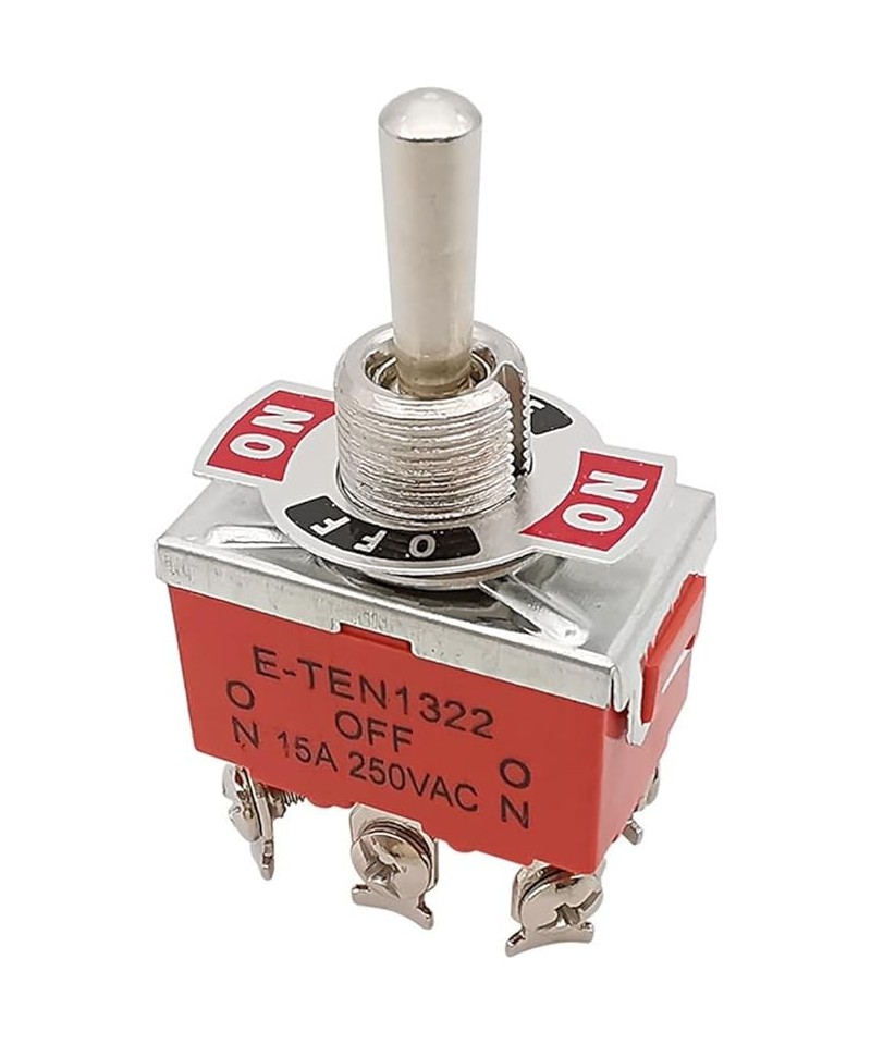 Interruptor de Palanca 6 Pines ON-Off-ON 15A 250V E-TEN1322