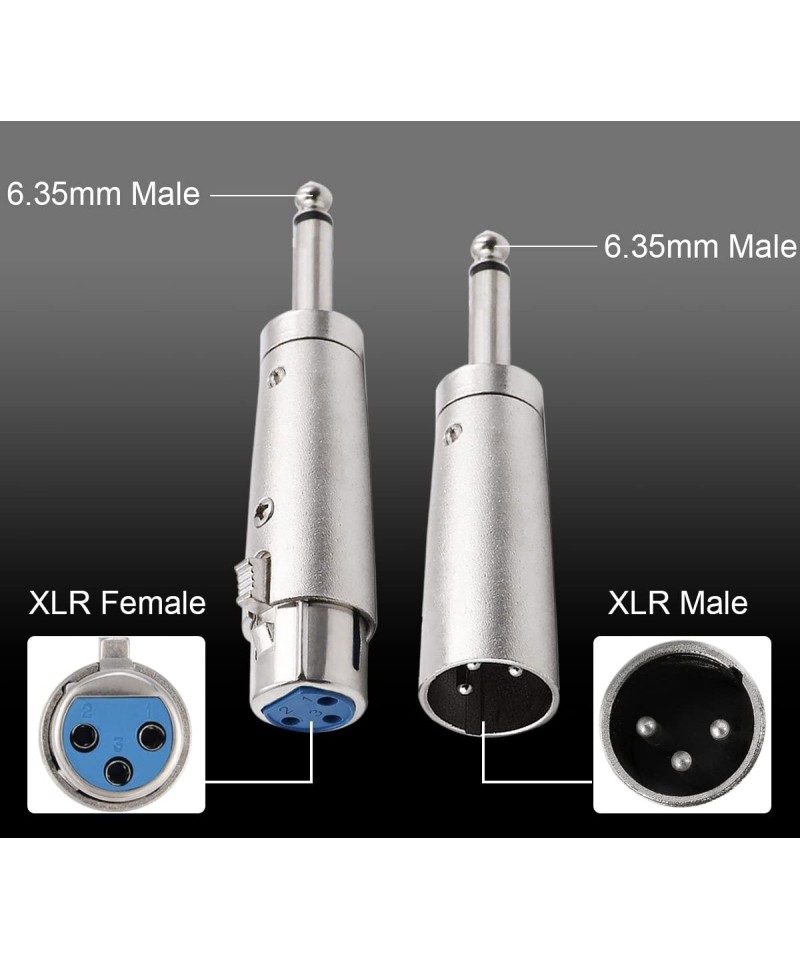 adaptador  XLR a 6.35mm Mono