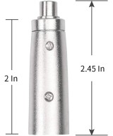 Adaptador XLR macho a RCA hembra