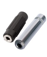 Acoplador de audio 3.5mm/6.35mm hembra - hembra
