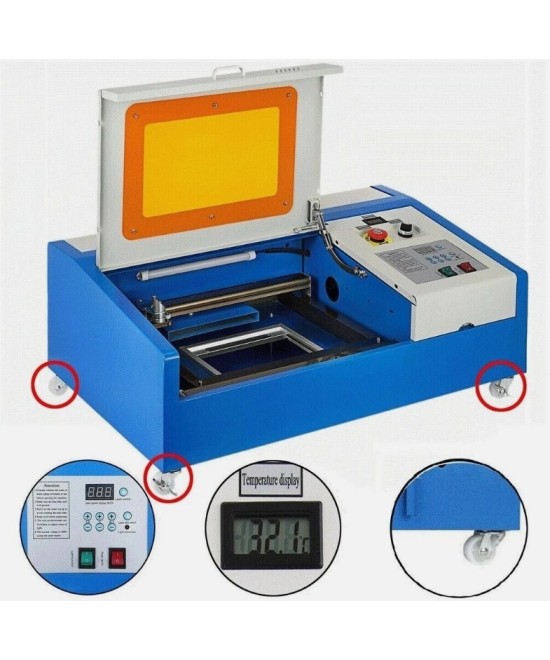Grabadora y cortadora laser VEVOR 40W CO2 8x12 Pulgadas
