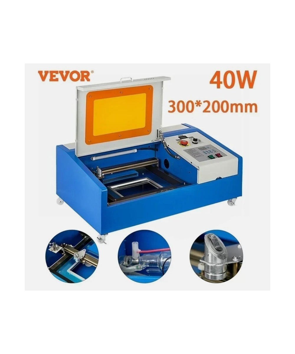 Grabadora y cortadora laser VEVOR 40W CO2 8x12 Pulgadas