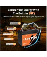 Batería de ciclo profundo LiFePO4 de 12V 150Ah recargable YEAGULCH