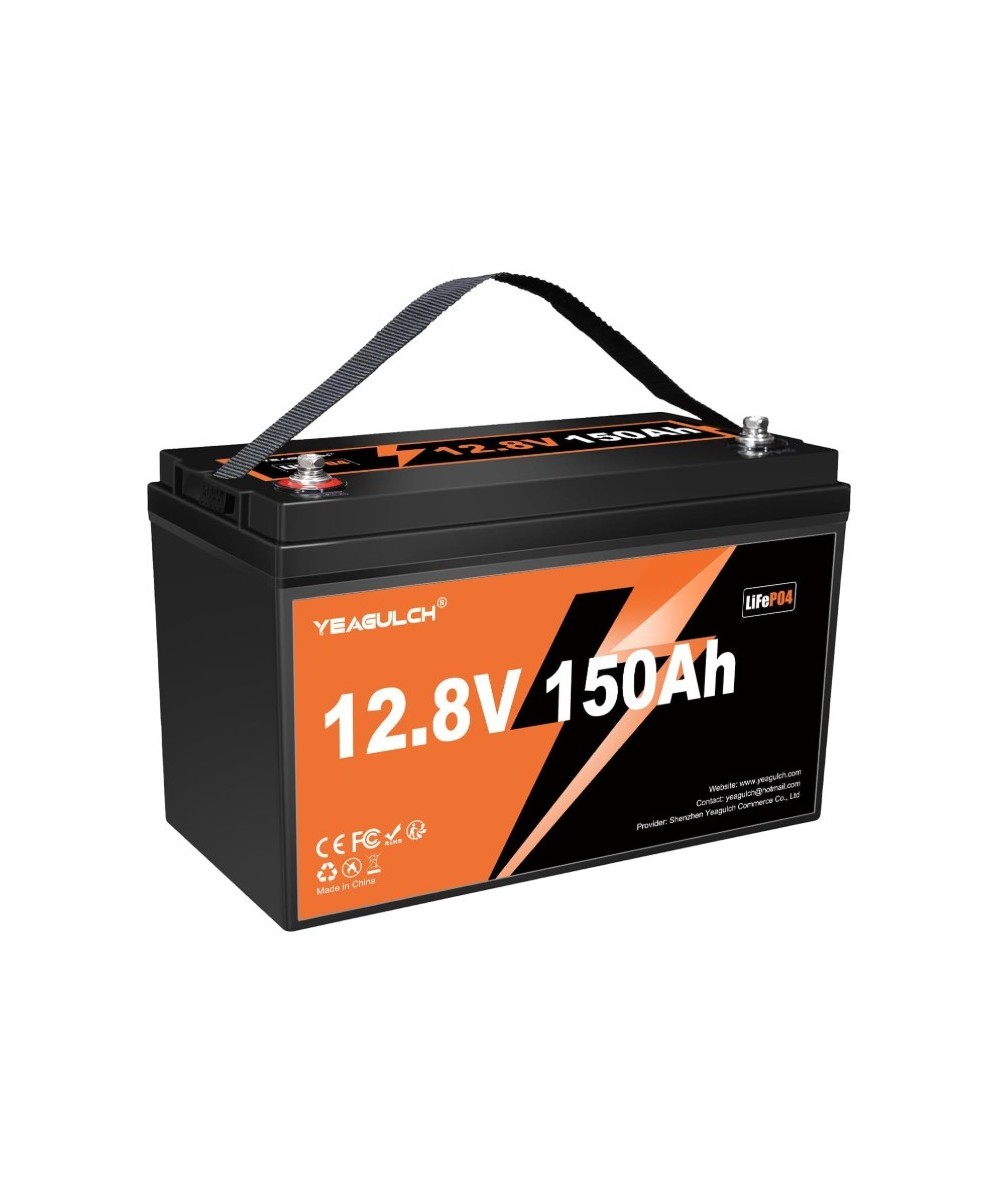 Batería de ciclo profundo LiFePO4 de 12V 150Ah recargable YEAGULCH