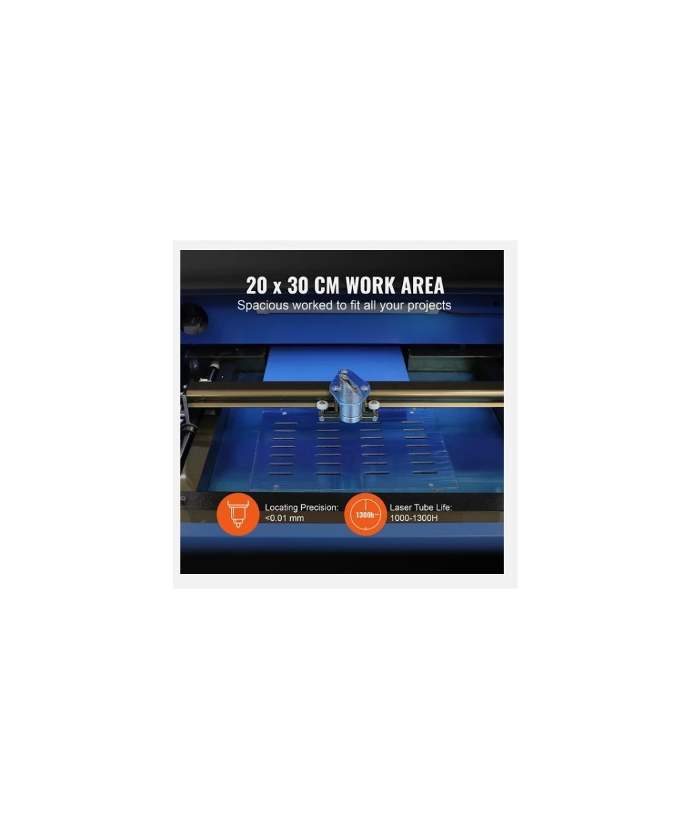 Grabadora y cortadora laser VEVOR 50W CO2 8x12 Pulgadas
