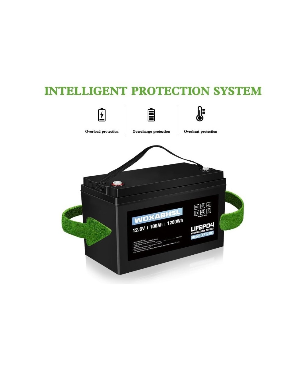 Batería de ciclo profundo LiFePO4 de 12V 100Ah recargable WOXABHSL