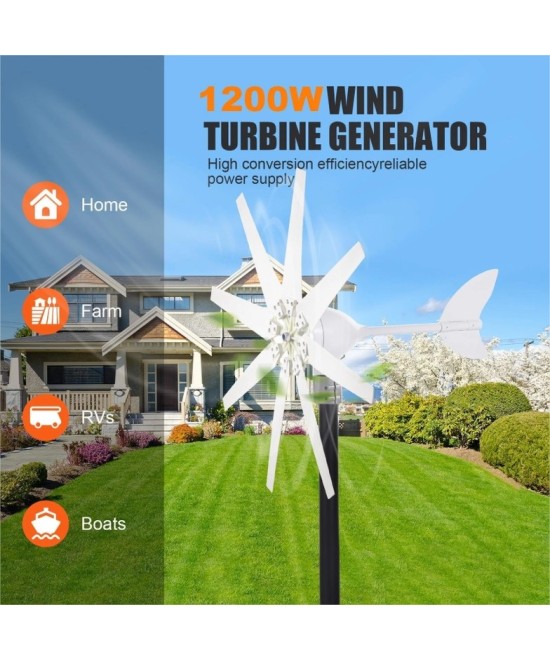 Generador de viento 400W 12V Aerogenerador