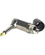 Conector mono 1/4" (6.35mm) Macho 90° L