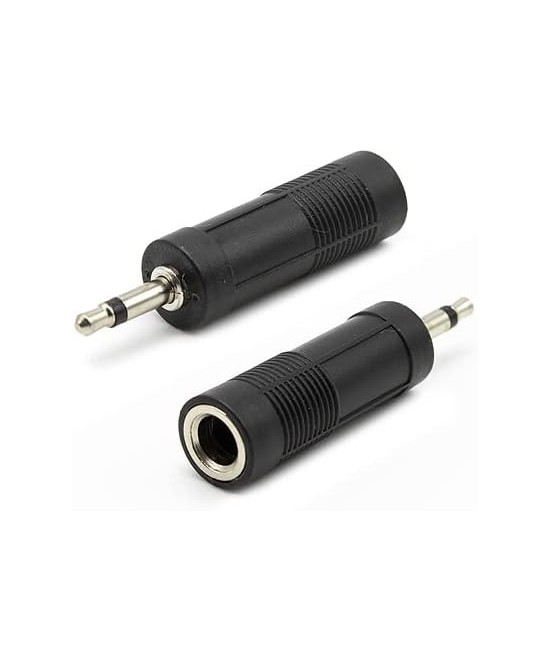 Adaptador de audio Entrada hembra 1/4" (6.35mm) salida macho de 2.5mm mono