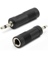 Adaptador de audio Entrada hembra 1/4" (6.35mm) salida macho de 2.5mm mono