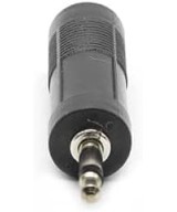 Adaptador de audio Entrada hembra 1/4" (6.35mm) salida macho de 2.5mm mono