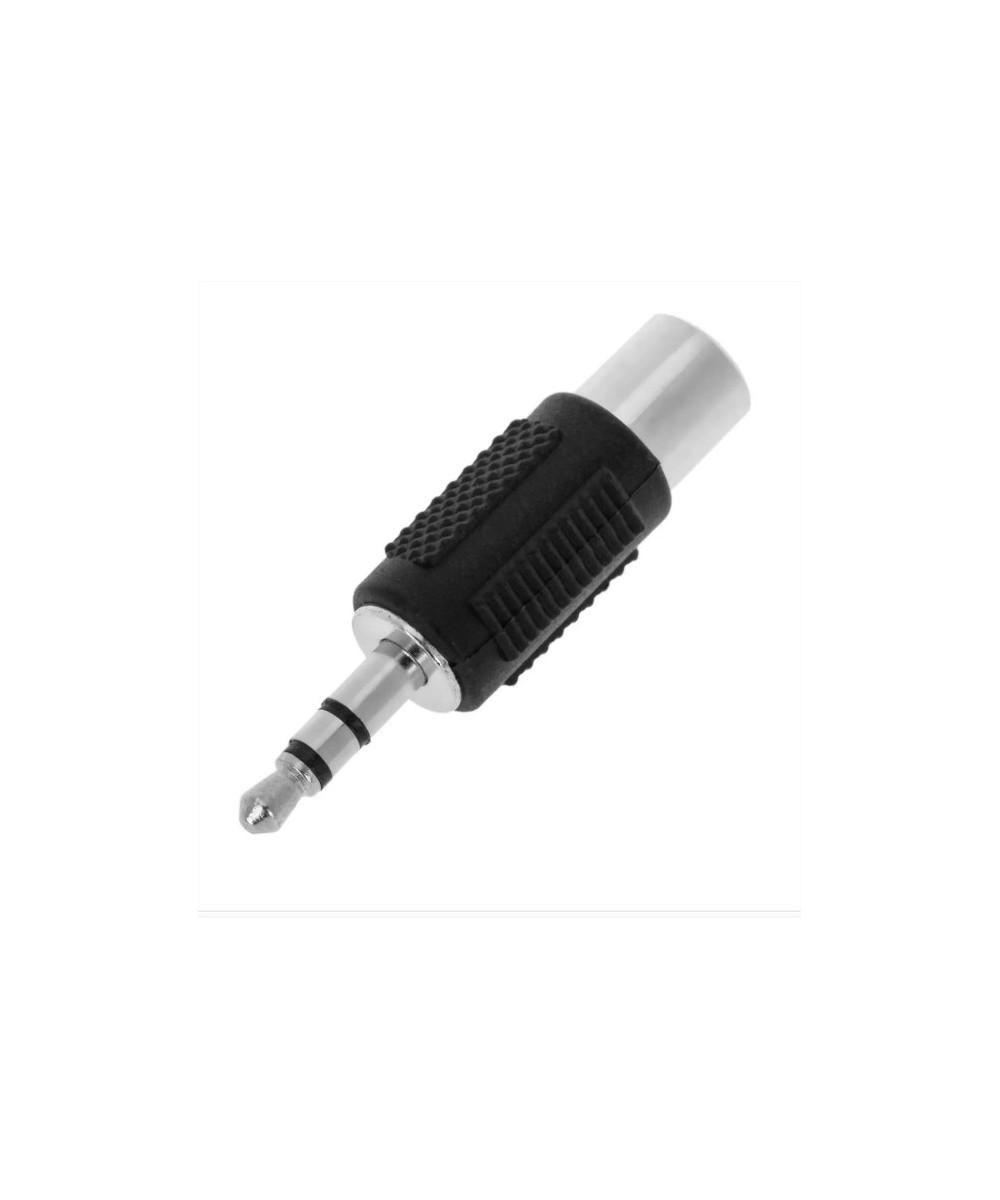Adaptador de audio entrada RCA hembra salida macho 3.5mm Stereo