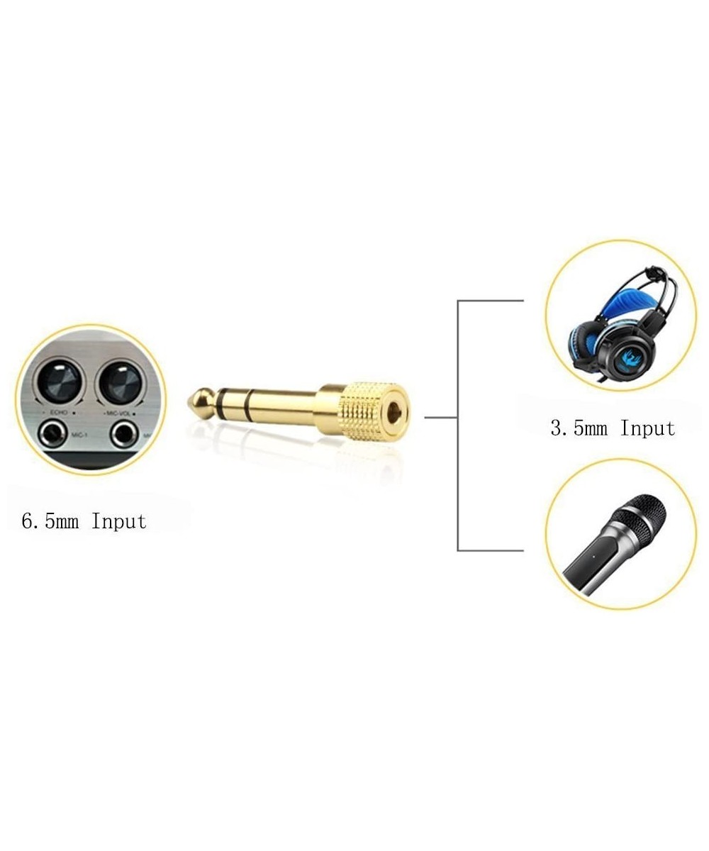 Adaptador de audio salida macho 1/4" (6.35mm)  y entrada hembra de 3.5mm mono/stereo