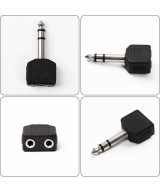 Adaptador 2 entradas 3.5mm 1 salida 6.35mm
