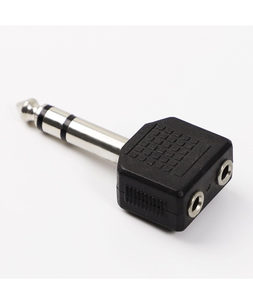 Adaptador 2 entradas 3.5mm 1 salida 6.35mm