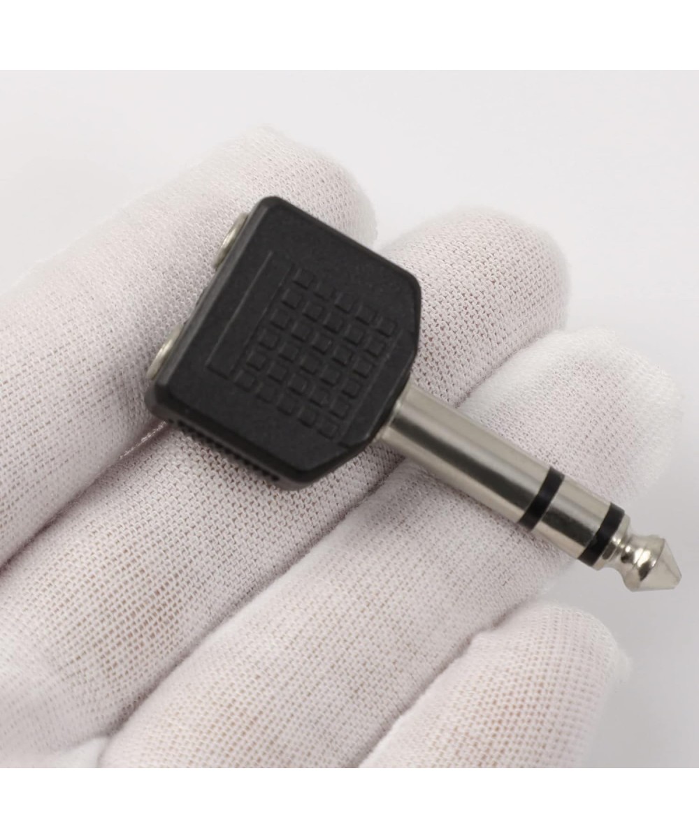 Adaptador 2 entradas 3.5mm 1 salida 6.35mm
