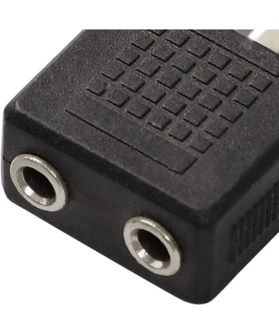 Adaptador 2 entradas 3.5mm 1 salida 6.35mm