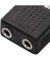 Adaptador 2 entradas 3.5mm 1 salida 6.35mm