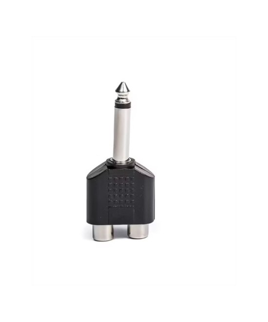 Adaptador de audio 2 RCA hembra a 6.35mm mono