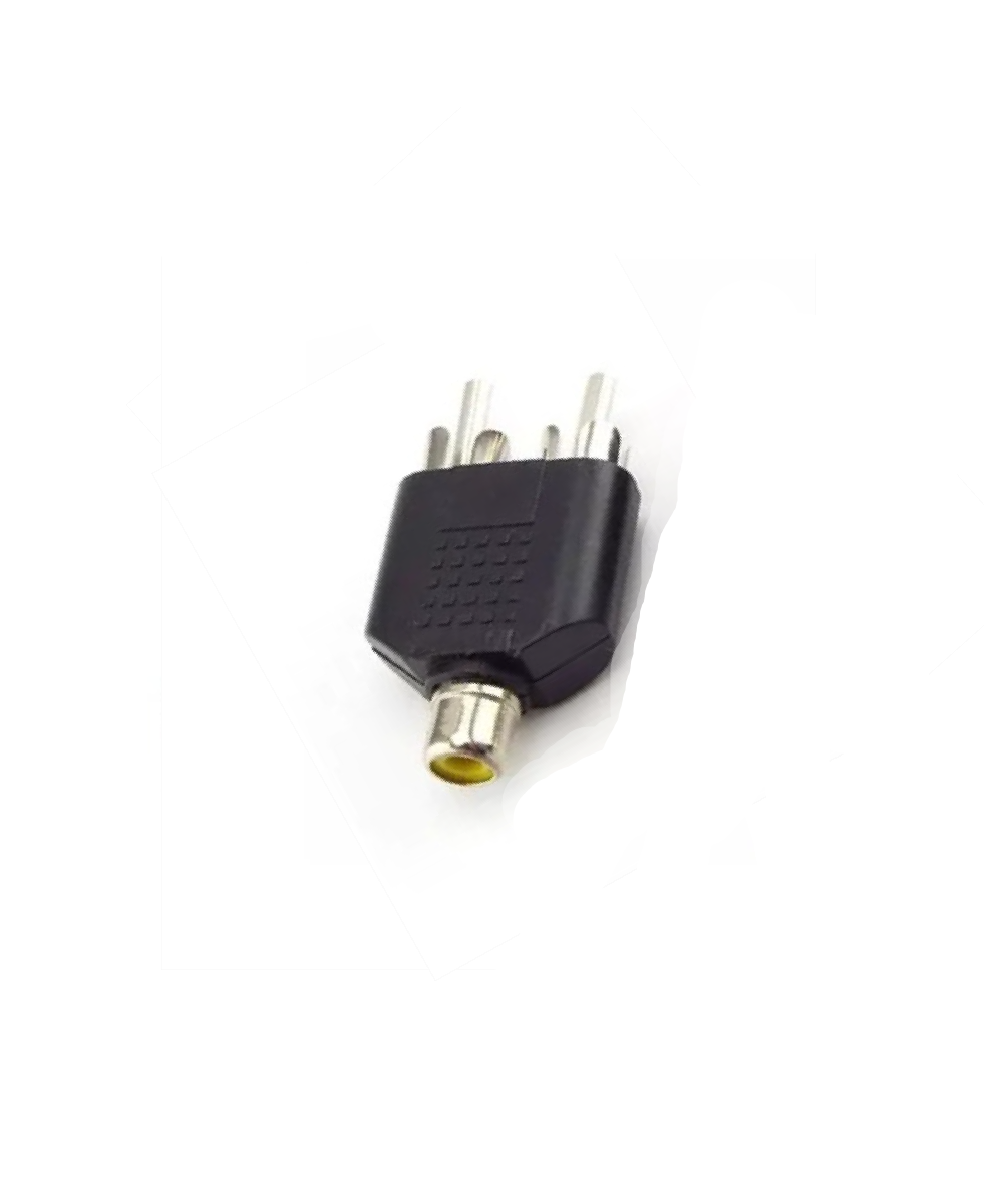 Adaptador 1 RCA macho/hembra a 2 RCA macho