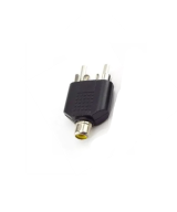 Adaptador 1 RCA macho/hembra a 2 RCA macho
