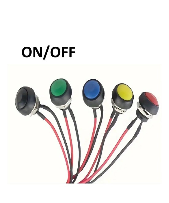 Interruptor con bloqueo button 12mm PBS-33B