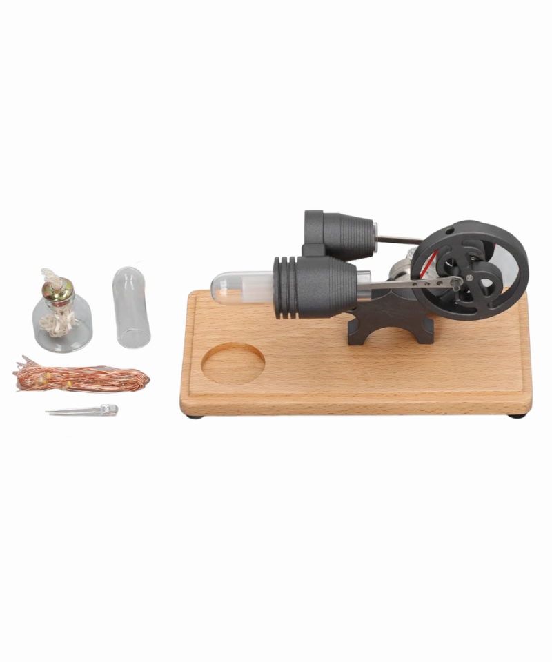 Motor térmico Stirling Modelo A base madera