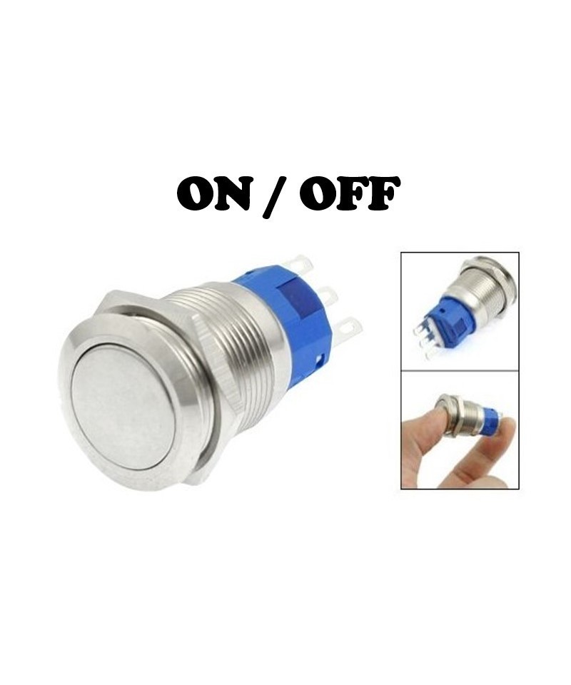 Interruptor Metalico 3 pines ON / OFF 16/19/22MM (NO/NC)