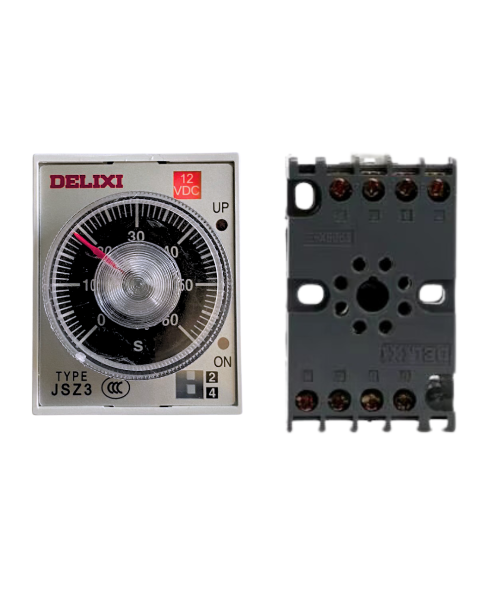 Temporizador JSZ3A-E 12V DC / 220V AC delixi