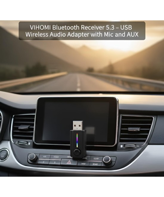 Adaptador Bluetooth 5.3 para Vehiculo/Parlante 3.5mm