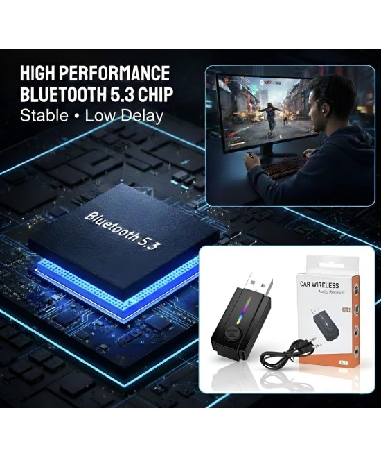 Adaptador Bluetooth 5.3 para Vehiculo/Parlante 3.5mm