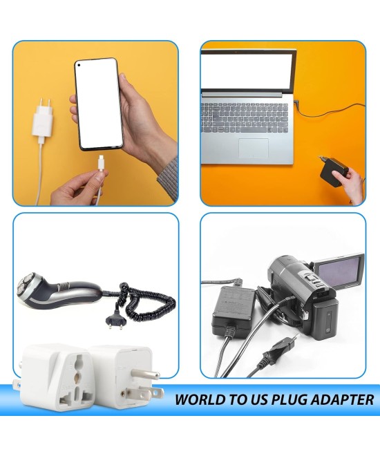 Adaptador de enchufe electrico europeo / asiatico a americano