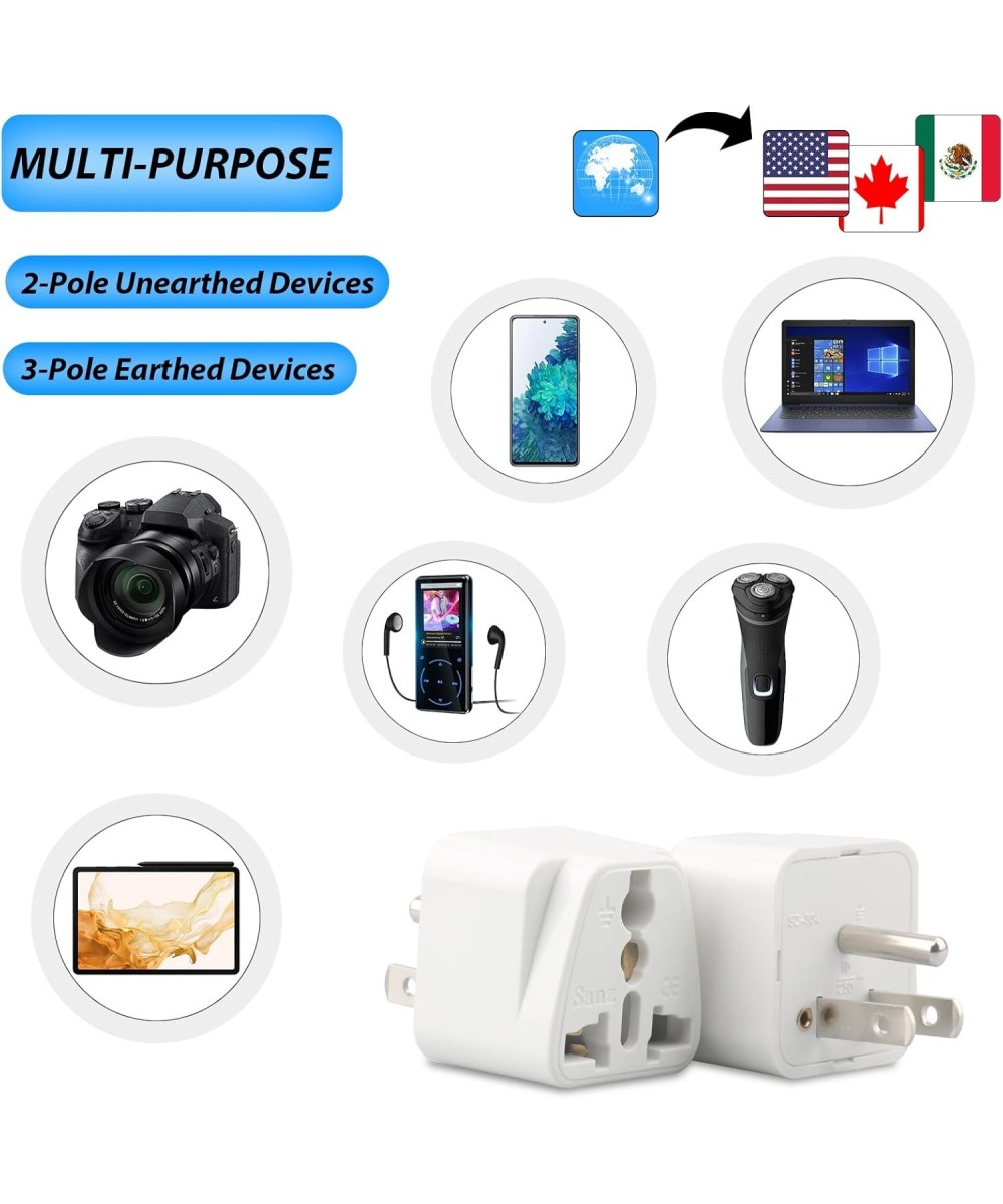 Adaptador de enchufe electrico europeo / asiatico a americano