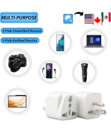 Adaptador de enchufe electrico europeo / asiatico a americano
