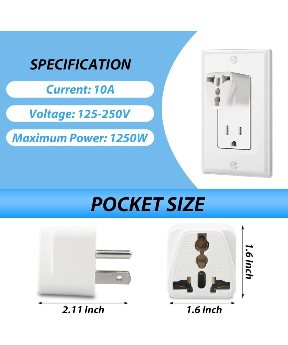Adaptador de enchufe electrico europeo / asiatico a americano