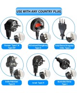 Adaptador de enchufe electrico europeo / asiatico a americano