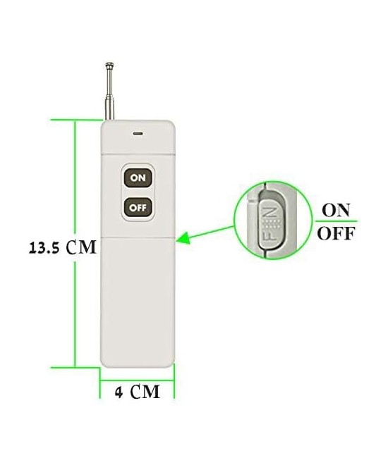 Rele inalámbrico 100-240V 30amp 3km 433mhz