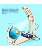 Experimento cientifico de simulación de la alternancia del día y la noche de la Tierra STEM