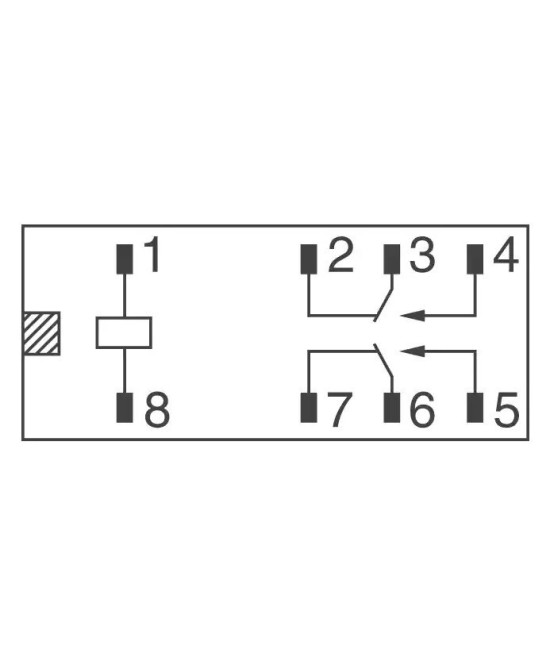 Rele de Potencia DPDT 12V 8A G2RL-2  12/24 VDC