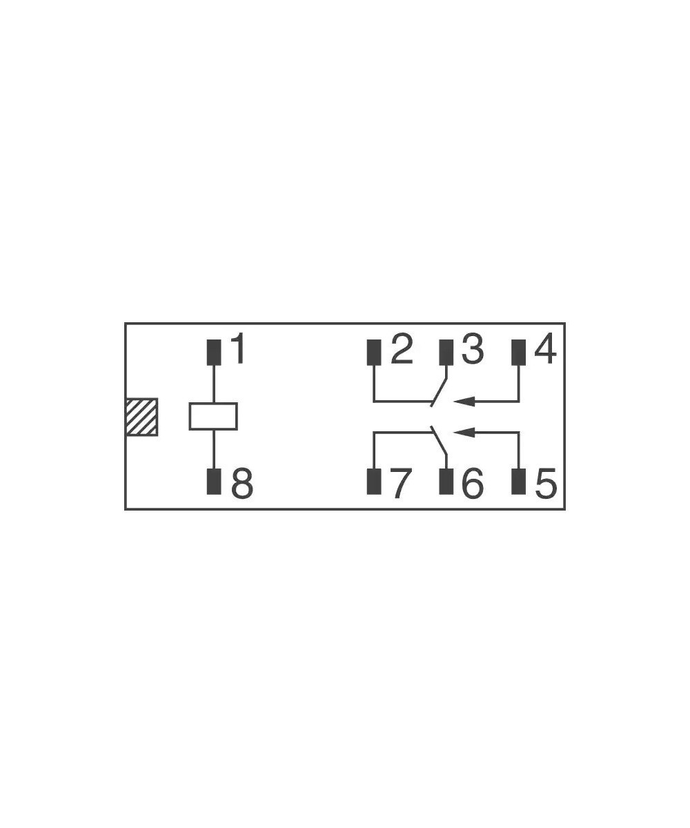 Rele de Potencia DPDT 12V 8A G2RL-2  12/24 VDC