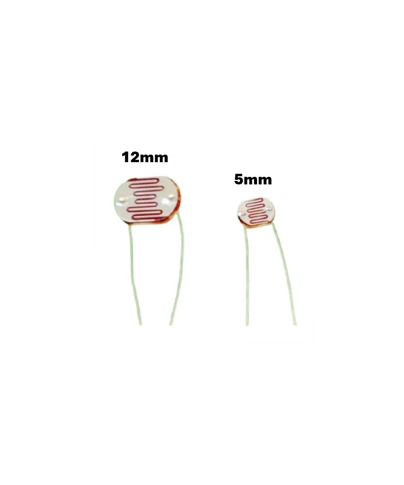 Fotoresistencia LDR 5mm/12mm (2U)