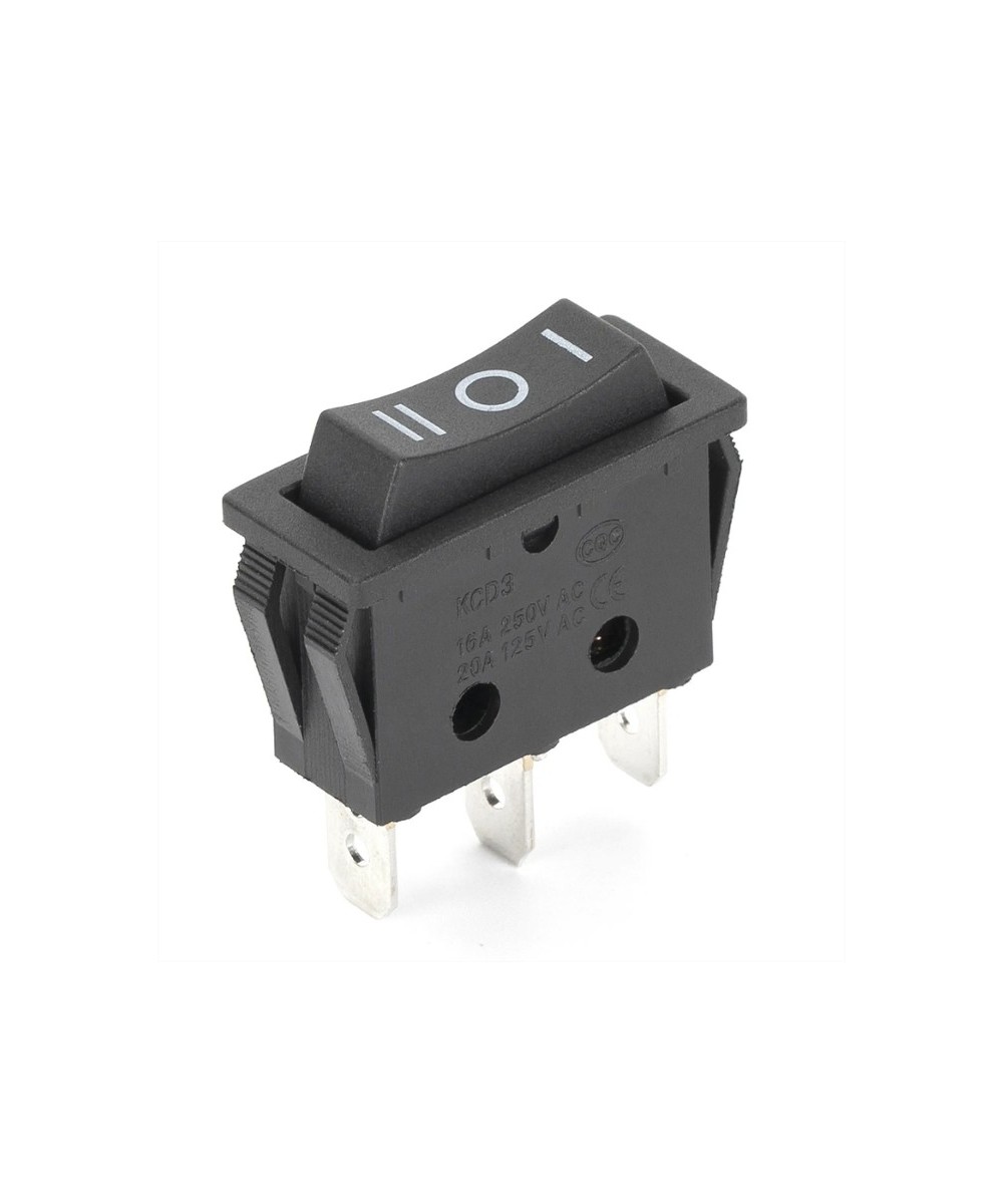 Interruptor KCD2-3 On/Off/On 250V/16A 125V/20A 3 pines