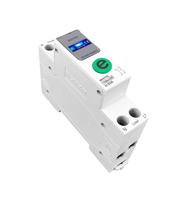 Interruptor inteligente WIFI TOMZN TOB9e-63M Medidor/Protector de energía para riel DIN
