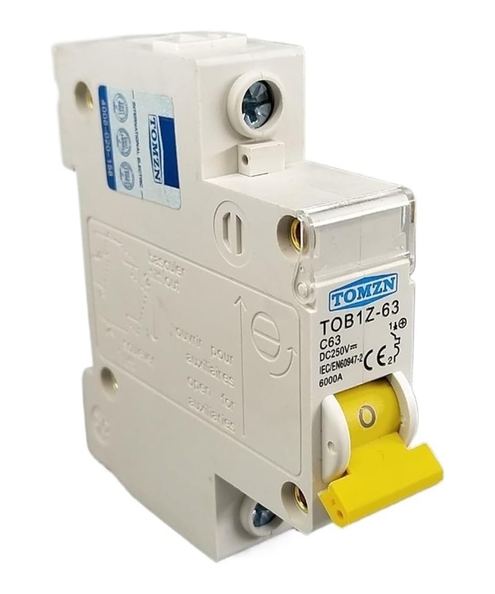 Breaker DC 1 polo MCB TOMZN Curva C Corriente Continua 250V 10-63A